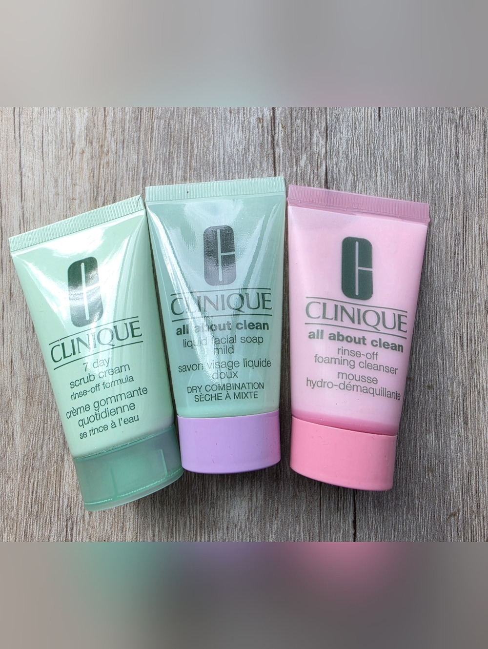 Clinique 7 Day Scrub Cleanser & All About Clean Facial Liquid Soap & Foam Clean